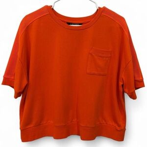 NWOT Lauren‎ Ralph Lauren Boxy Mesh Panel Short Sleeve Active Top Large Casual